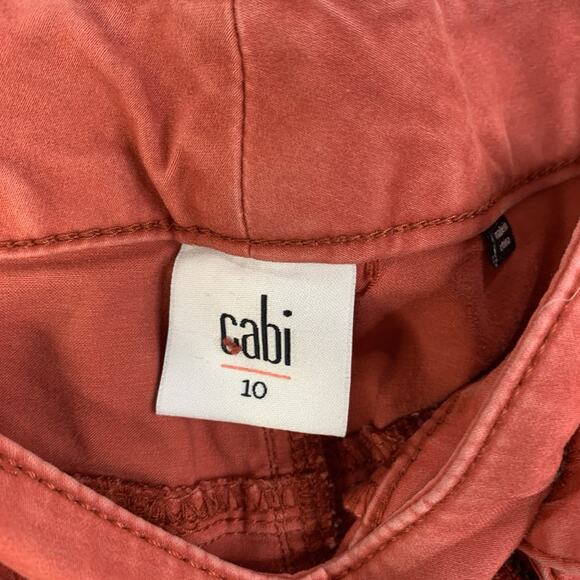 Cabi Women The Hutton Jogger Pants Sz 10 Nantucket Red Pockets Stretch #5178 - Picture 3 of 8